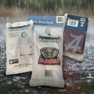 Alabama Crimson Tide Hooded Rain Ponchos - Lot of 5 - NCAA Waterproof Fan Gear